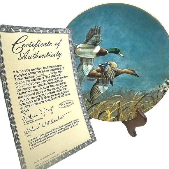 Federal Duck Stamp The Mallard W. L. George Bradford Exchange Collector Plate - Picture 1 of 11